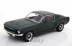 1/12 Scale 1968 BULLITT FORD MUSTANG FASTBACK Matte Green Model Car by NOREV