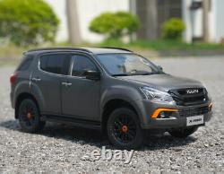1/18 Scale ISUZU MU-X SUV 2018 Grey Diecast Car Model Toy Collection Gift Toy