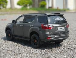 1/18 Scale ISUZU MU-X SUV 2018 Grey Diecast Car Model Toy Collection Gift Toy