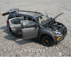 1/18 Scale ISUZU MU-X SUV 2018 Grey Diecast Car Model Toy Collection Gift Toy