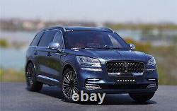 1/18 Scale Lincoln Aviator 2020 SUV Blue Diecast Car Model Toy Collection