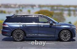 1/18 Scale Lincoln Aviator 2020 SUV Blue Diecast Car Model Toy Collection