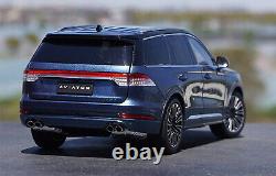 1/18 Scale Lincoln Aviator 2020 SUV Blue Diecast Car Model Toy Collection