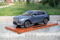 1/18 Scale Lincoln Nautilus 2018 SUV Blue Diecast Car Model Toy Collection