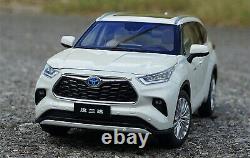 1/18 Scale Toyota Highlander 2022 White Diecast Car Model Toy Collection Gift