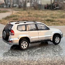 1/18 Scale Toyota Land Cruiser Prado GX 2008 White with Key Diecast Car Model NIB