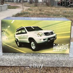 1/18 Scale Toyota Land Cruiser Prado GX 2008 White with Key Diecast Car Model NIB