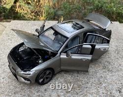1/18 Scale Volvo S60 2020 Grey Diecast Car Model Toy Collection Gift NIB