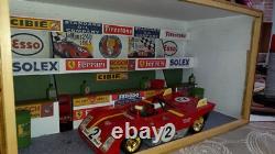 1/18th scale Diorama Goodwood revival wooden display case & usb lights diecast