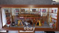 1/18th scale Diorama Goodwood revival wooden display case & usb lights diecast