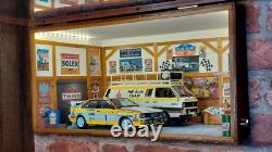 1/18th scale Diorama Goodwood revival wooden display case & usb lights diecast
