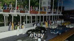 1/18th scale Diorama Goodwood revival wooden display case & usb lights diecast