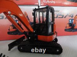 1/24 Scale Kubota KX057-4 Compact Excavator Diecast Model Toy Collection