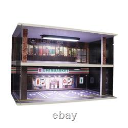 1/32 Scale Diecast Car Display Case 2 Layer Tabletop Decor Vehicle Garage