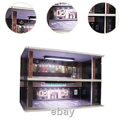 1/32 Scale Diecast Car Display Case 2 Layer Tabletop Decor Vehicle Garage