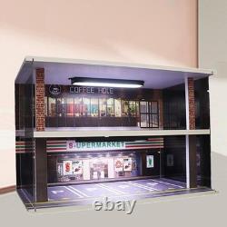 1/32 Scale Diecast Car Display Case 2 Layer Tabletop Decor Vehicle Garage