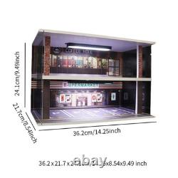 1/32 Scale Diecast Car Display Case 2 Layer Tabletop Decor Vehicle Garage