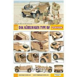 1/6 Scale Dragon Military Truck Toy 75021 Assemble Vehicle DAK Kubelwagen Type82