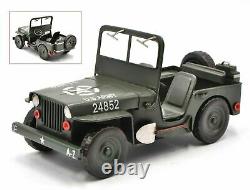 112 Scale Jeep Willy Overland Handcrafted Detailed US Army Vehicle Trophy Gift