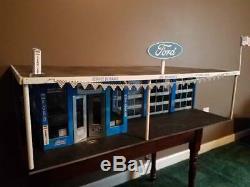 118 Scale DIECAST DIORAMA 4 BAY GARAGE SHOP WITH LIGHTS FORD