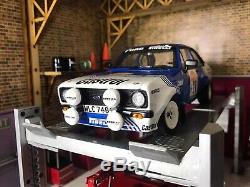 118 Scale Ford Escort Mk2 Sunstar Model Garage Diorama Workshop Glass Front