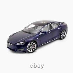 118 Scale Genuine Tesla Model S P100D in Blue Diecast Dealer Version