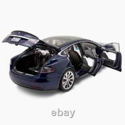 118 Scale Genuine Tesla Model S P100D in Blue Diecast Dealer Version