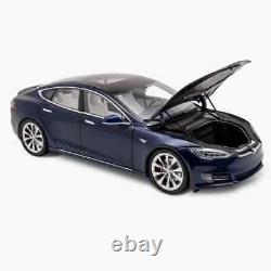 118 Scale Genuine Tesla Model S P100D in Blue Diecast Dealer Version