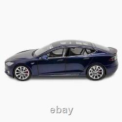 118 Scale Genuine Tesla Model S P100D in Blue Diecast Dealer Version