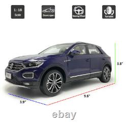 118 Scale VW T-ROC SUV Off-road Model Car Alloy Diecast Collection Blue Gift