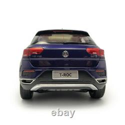 118 Scale VW T-ROC SUV Off-road Model Car Alloy Diecast Collection Blue Gift