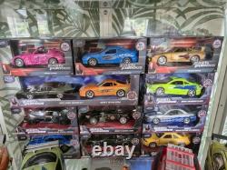 12x JADA Toys Fast & Furious Diecast Model Vehicles 132 Scale Mint & Boxed
