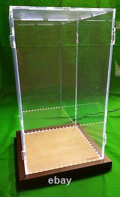 14 x 14 x 28 Display Case for Hot Toy Figures 1/6 Scale, Statue, Doll, LED Light