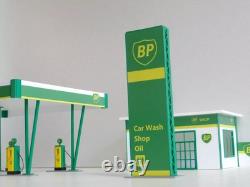 143 Scale Petrol Station Diorama Model Kit Miniature Gas Station Car Display