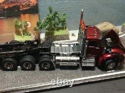 150 Scale Kenworth T880 SBFA withLowboy + Jeep + Boosters Red/Black 71061