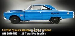 1967 Plymouth Belvedere Hurst Blue Race 118 Scale By Acme 1806704nc