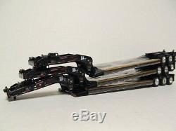 3 Dcp 1/64 Scale Black Fontaine Triaxle Lowboy Trailers, Detachable