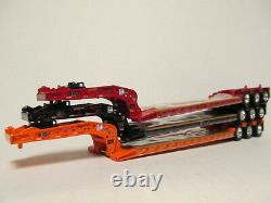 3 Dcp 1/64 Scale Black Orange Red Fontaine Triaxle Lowboy Trailers Detachable