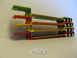 4 Dcp 1/64 Scale Red, Yellow, Orange, Lime Green Fontaine Renegade Lowboy
