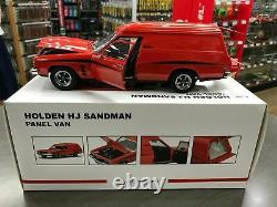 830263 Holden Hj Sandman Mandarin Red Panel Van 118 Scale Die Cast Model Car