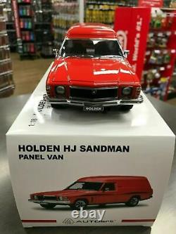 830263 Holden Hj Sandman Mandarin Red Panel Van 118 Scale Die Cast Model Car