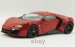 AUTOCRAFT 1/18 Scale Lykan Hyper Sport Red Diecast Car Model Toy Collection