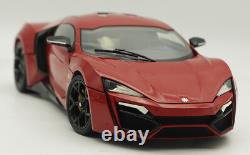 AUTOCRAFT 1/18 Scale Lykan Hyper Sport Red Diecast Car Model Toy Collection