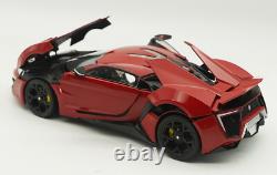 AUTOCRAFT 1/18 Scale Lykan Hyper Sport Red Diecast Car Model Toy Collection