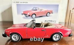 AUTOart 1/18 SCALE FIAT 124 SPIDER IN BOXED AND MINT CONDITION