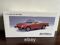 AUTOart 1/18 SCALE FIAT 124 SPIDER IN BOXED AND MINT CONDITION