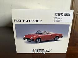 AUTOart 1/18 SCALE FIAT 124 SPIDER IN BOXED AND MINT CONDITION