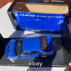 AUTOart 1/18 Scale Diecast 77164 Mitsubishi Lancer Evolution VII Street Car Blue