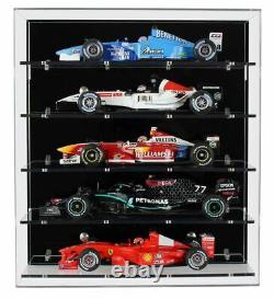 Acrylic Wall Display Case for Five Large Modern 118 Scale Model F1 Cars