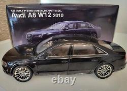 Audi A8 L W12 2010 die-cast 118 scale model Kyosho black 09231SBK RARE MIB